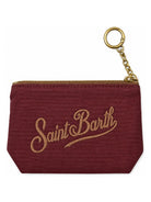 Pochette Aline Mini Wax MC2 St. Barth rossa con logo ricamato sul davanti ALMI001 00410M MC2 ST. BARTH KIDS 