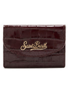 Portacarte MC2 St. Barth rosso in pelle con stampa coccodrillo CARDH01 00107M MC2 ST. BARTH KIDS 