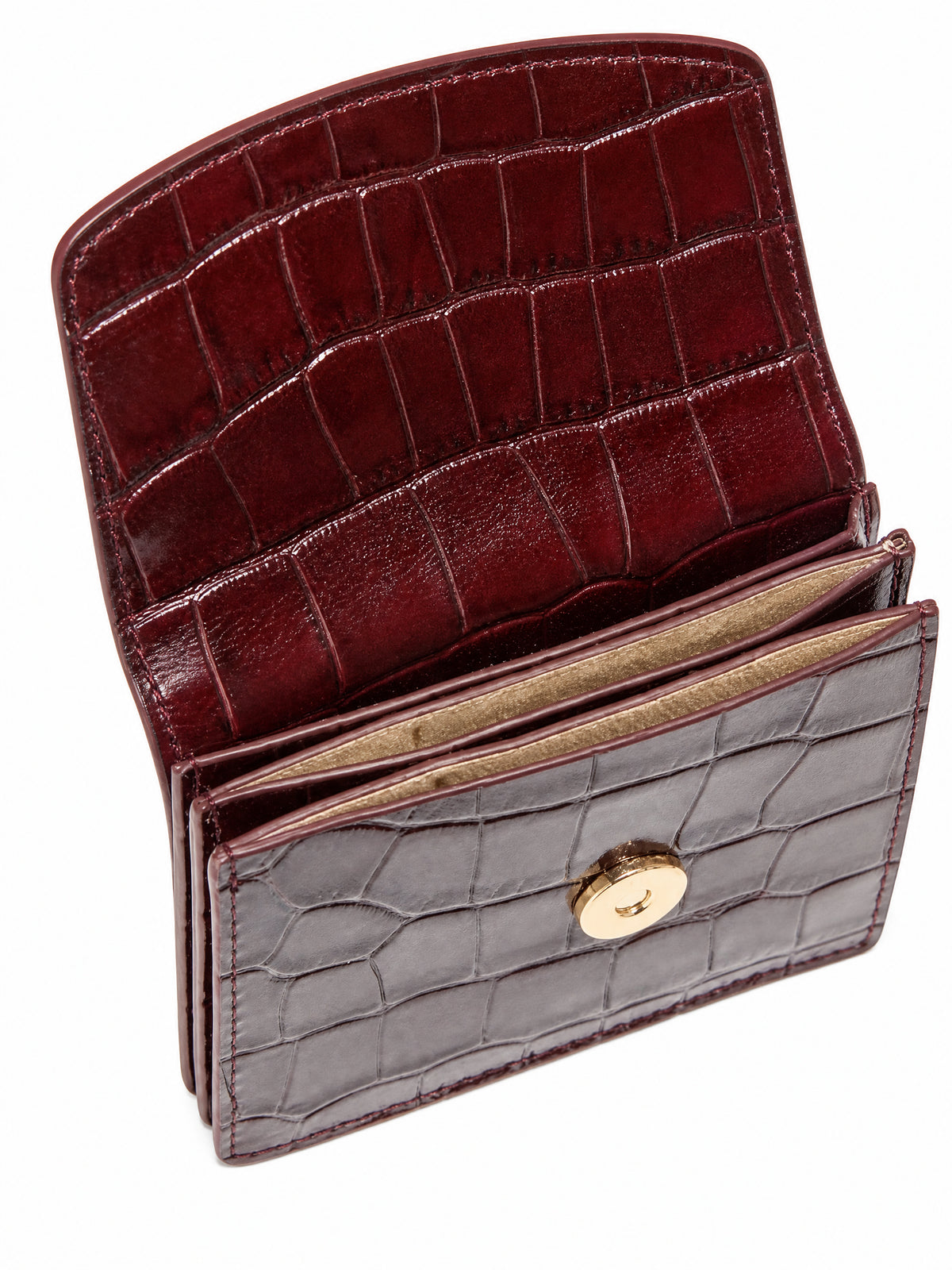 Portacarte MC2 St. Barth rosso in pelle con stampa coccodrillo CARDH01 00107M MC2 ST. BARTH KIDS 