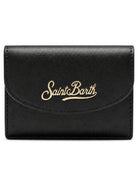 Portacarte MC2 St. Barth nero in pelle con logo sul davanti CARDH01 00701M MC2 ST. BARTH KIDS 