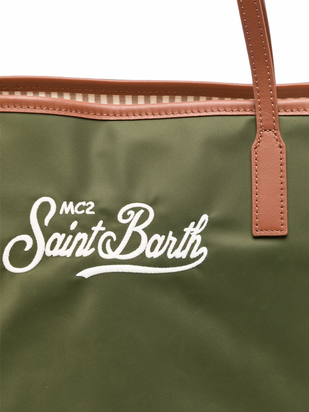 Borsa City Bag MC2 St. Barth verde con logo ricamato sul davanti CB0002 00131M MC2 ST. BARTH 