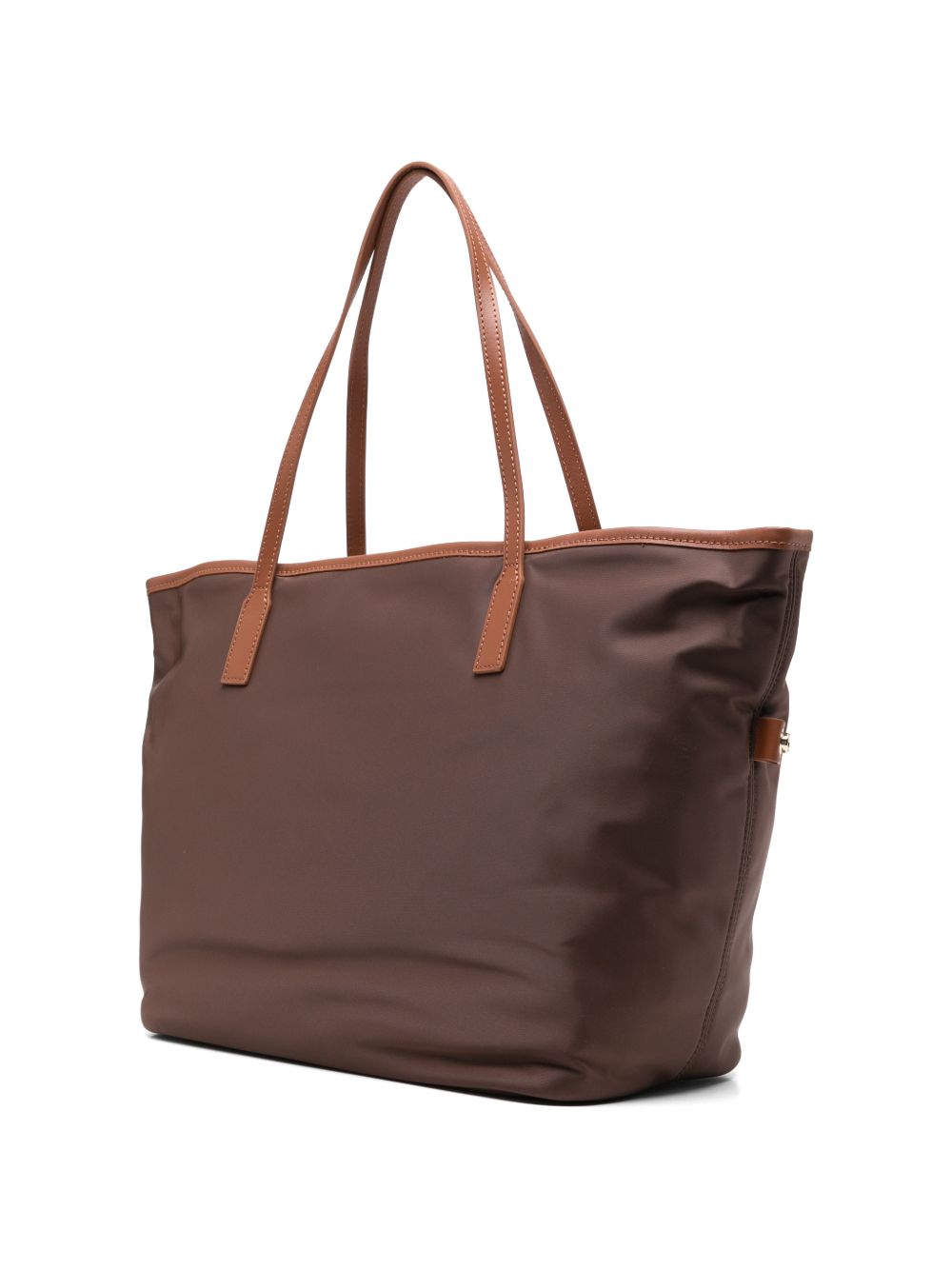 Borsa City Bag MC2 St. Barth marrone con logo ricamato sul davanti CB0002 00163M MC2 ST. BARTH KIDS 