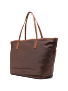 Borsa City Bag MC2 St. Barth marrone con logo ricamato sul davanti CB0002 00163M MC2 ST. BARTH KIDS 