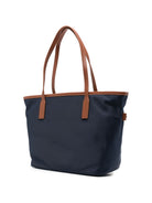 Borsa City Bag Midi MC2 St. Barth blu con logo ricamato sul davanti CB0004 00165M MC2 ST. BARTH KIDS 