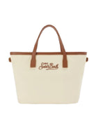 Borsa City Bag MC2 Saint Barth bianca con logo ricamato sul davanti CB0005 00478M MC2 ST. BARTH 
