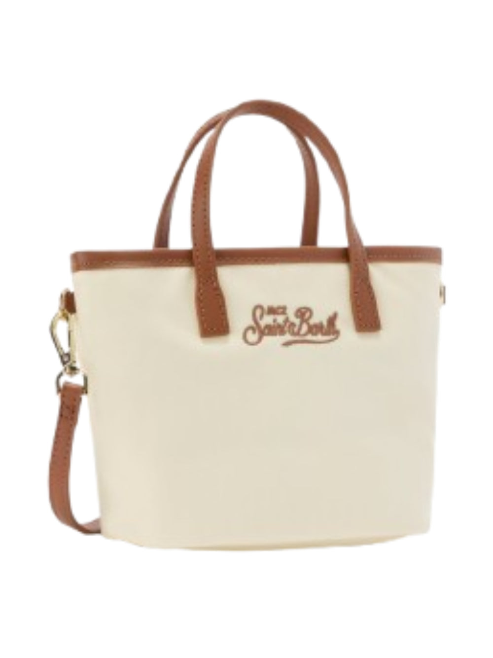 Borsa City Bag MC2 Saint Barth bianca con logo ricamato sul davanti CB0005 00478M MC2 ST. BARTH 