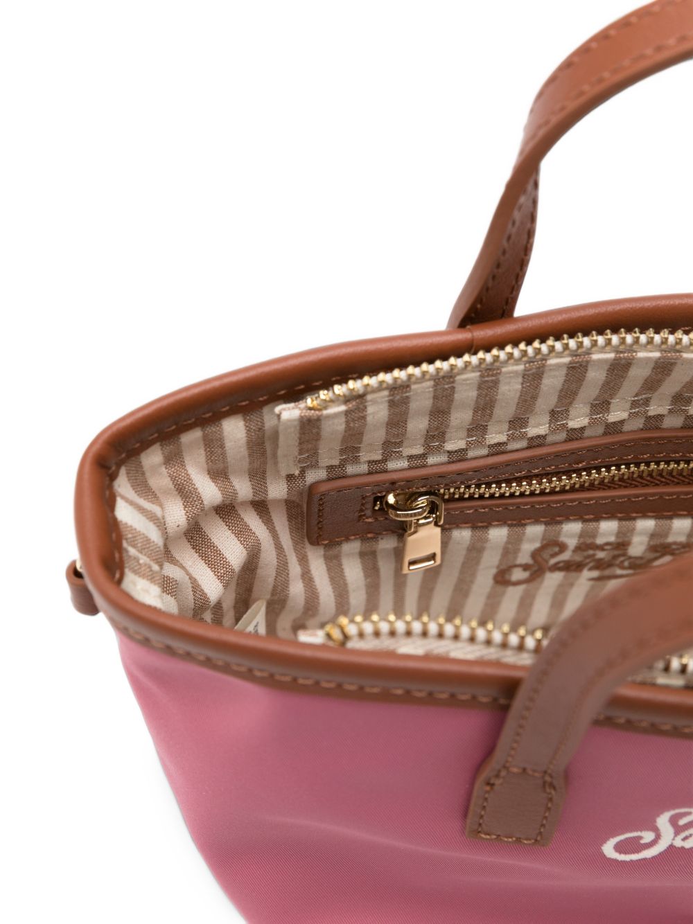 Borsa City Bag Mini MC2 St. Barth rosa con logo ricamato sul davanti CB0005 00682M MC2 ST. BARTH KIDS 