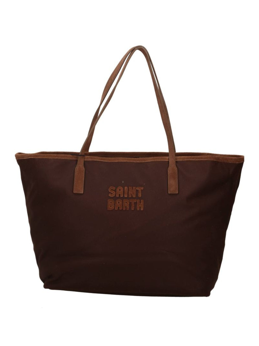 Borsa City Bag MC2 Saint Barth marrone con logo sul davanti CB0006 01023M MC2 ST. BARTH 