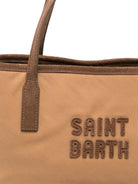 Borsa City Bag Midi MC2 St. Barth marrone con logo in rilievo sul davanti CBMID003 01015M MC2 ST. BARTH KIDS 