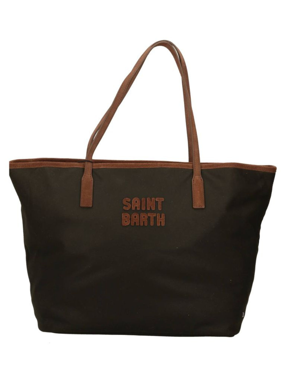 City Bag Midi MC2 Saint Barth verde con logo in rilievo sul davanti CBMID003 01022M MC2 ST. BARTH 