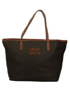 City Bag Midi MC2 Saint Barth verde con logo in rilievo sul davanti CBMID003 01022M MC2 ST. BARTH 