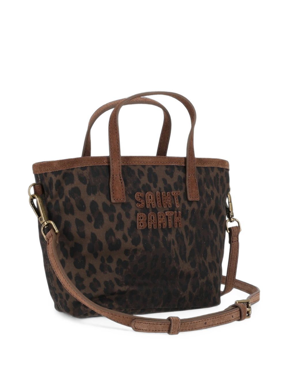 Borsa City Bag Mini MC2 St. Barth marrone con stampa leopardata CBMIN001 00019M MC2 ST. BARTH KIDS 