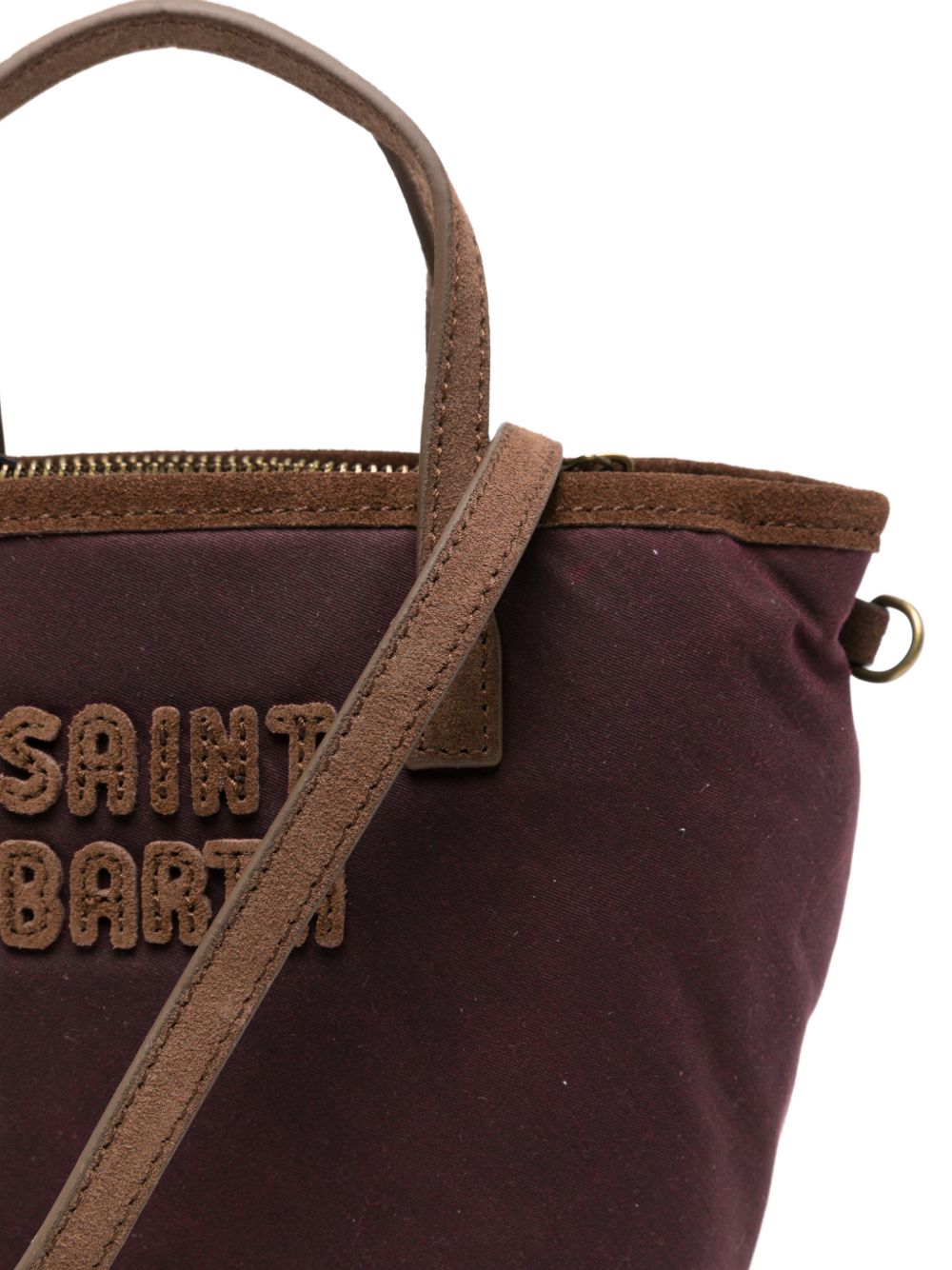 Borsa City Bag Mini MC2 St. Barth rossa con finitura in pelle scamosciata CBMIN001 01018M MC2 ST. BARTH KIDS 