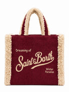 Borsa Colette Shearling MC2 St. Barth rossa con finitura in shearling COL0031 04193M MC2 ST. BARTH KIDS 
