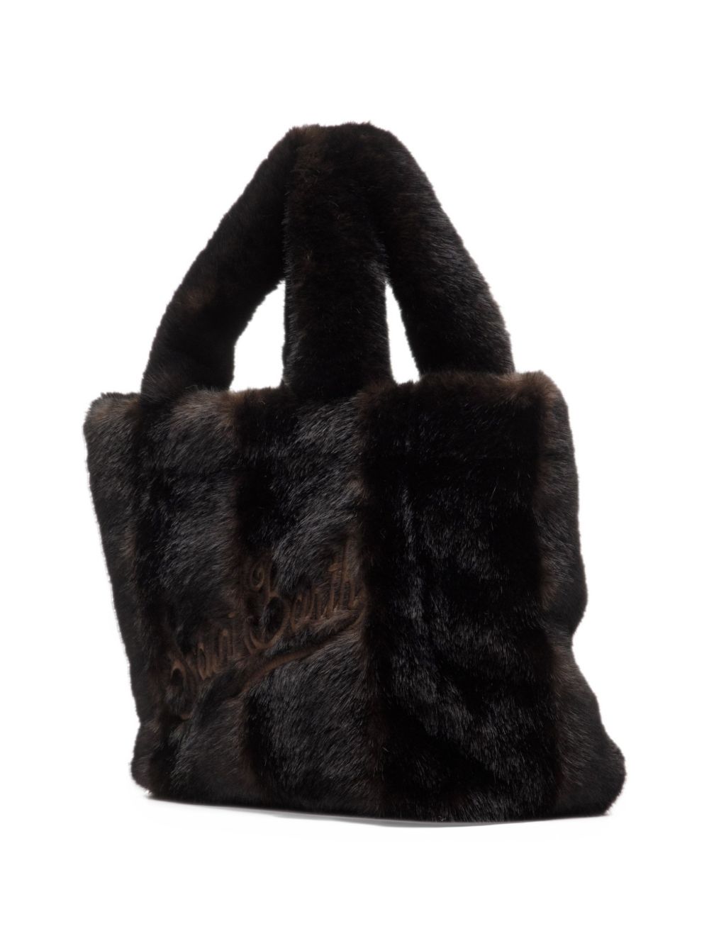 Borsa Colette Soft Fur MC2 St. Barth marrone con logo ricamato a contrasto COL0033 00221M MC2 ST. BARTH KIDS 