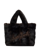 Borsa Colette Soft Fur MC2 St. Barth marrone con logo ricamato a contrasto COL0033 00221M MC2 ST. BARTH KIDS 
