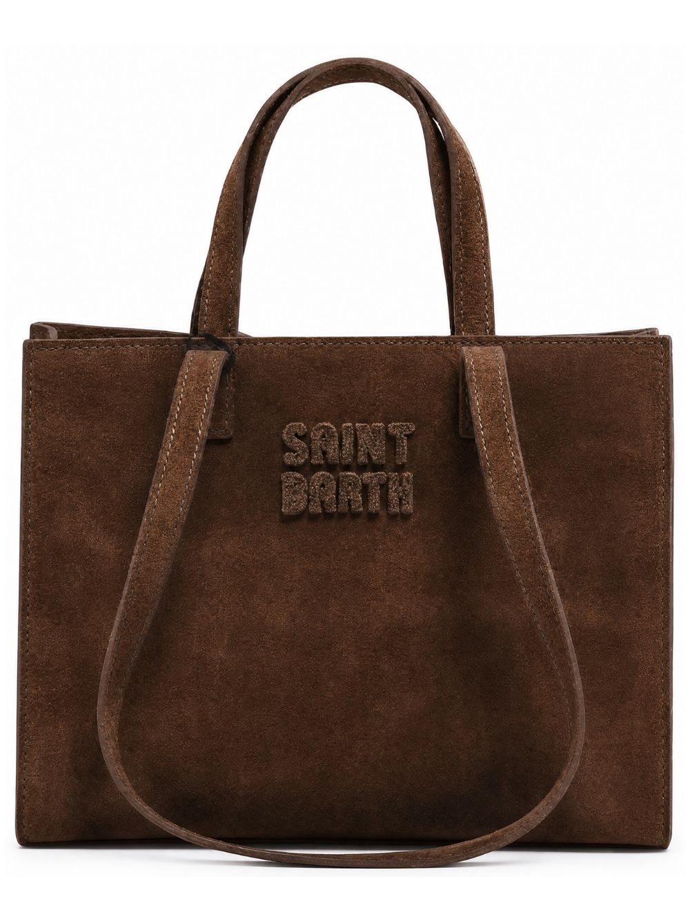 Borsa a spalla Jour MC2 St. Barth marrone con finitura scamosciata JOBA001 00103M MC2 ST. BARTH KIDS 