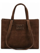 Borsa a spalla Jour MC2 St. Barth marrone con finitura scamosciata JOBA001 00103M MC2 ST. BARTH KIDS 