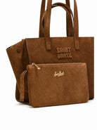 Borsa Jour Midi MC2 Saint Barth marrone con logo ricamato sul davanti JOBAM01 00103M MC2 ST. BARTH KIDS 