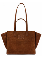 Borsa Jour Midi MC2 Saint Barth marrone con logo ricamato sul davanti JOBAM01 00103M MC2 ST. BARTH KIDS 