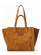 Borsa Jour Midi MC2 Saint Barth beige con logo ricamato sul davanti JOBAM01 00657M MC2 ST. BARTH KIDS 