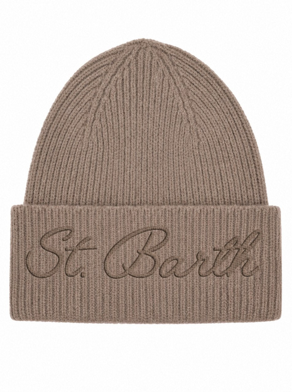Berretto per donna MC2 St. Barth marrone con logo ricamato sul davanti MOS0008 00020M MC2 ST. BARTH 