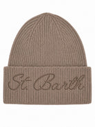 Berretto per donna MC2 St. Barth marrone con logo ricamato sul davanti MOS0008 00020M MC2 ST. BARTH 