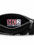 Borsa Mini Parisienne MC2 St. Barth nera con ricamo logo in argento PARM005 00474M MC2 ST. BARTH KIDS 