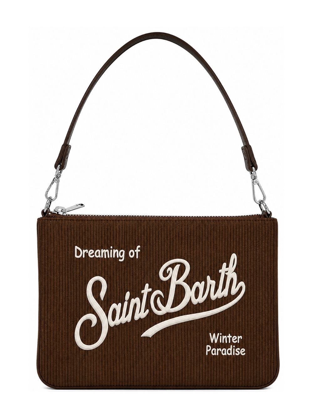 Borsa Parisienne Corduroy MC2 St. Barth marrone con trama a coste PARM008 00516M MC2 ST. BARTH KIDS 