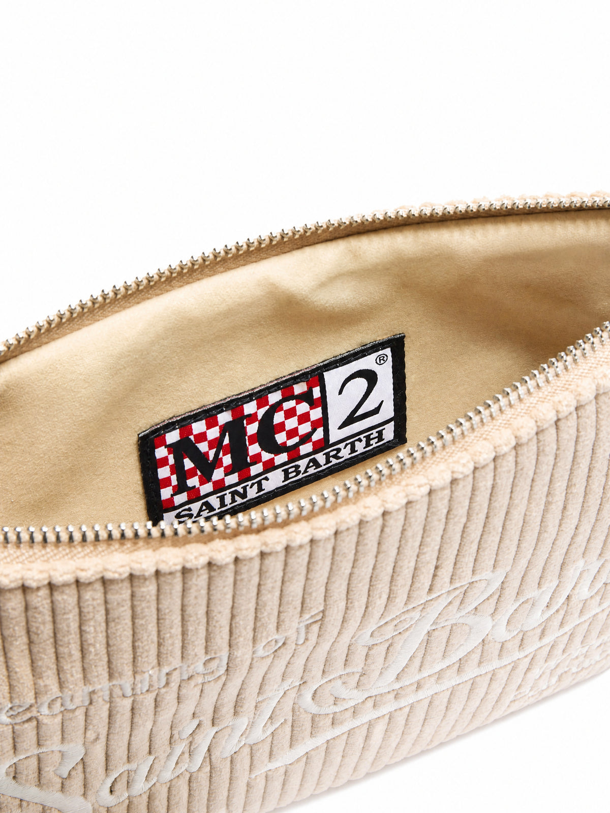 Borsa Parisienne Corduroy MC2 St. Barth beige con trama a coste PARM008 04095M MC2 ST. BARTH KIDS 