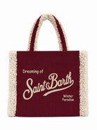 Borsa Vanity Mini Shearling MC2 St. Barth rossa con logo a contrasto sul davanti VAMI020 03997M MC2 ST. BARTH KIDS 