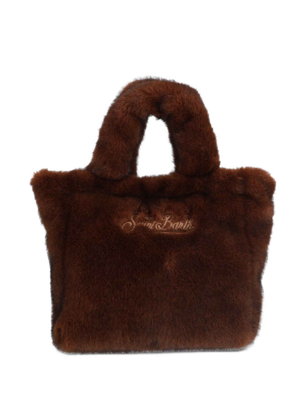 Borsa Vanity Mini Soft Fur MC2 St Barth marrone con trama in ecopelliccia VAMI021 00217M MC2 ST. BARTH KIDS 