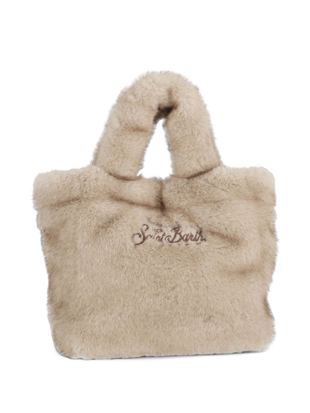 Borsa Vanity Mini Soft Fur MC2 St. Barth beige con trama in ecopelliccia VAMI021 00219M MC2 ST. BARTH KIDS 