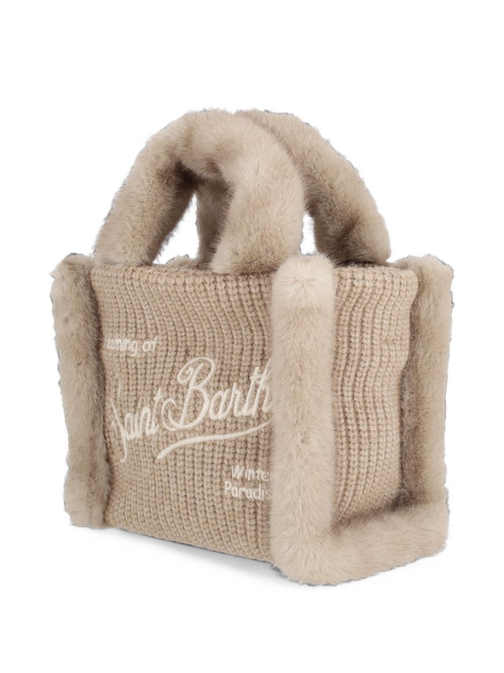 Borsa Vanity Mini MC2 St. Barth beige in inserti eco-shearling VAMI022 00521M MC2 ST. BARTH KIDS 