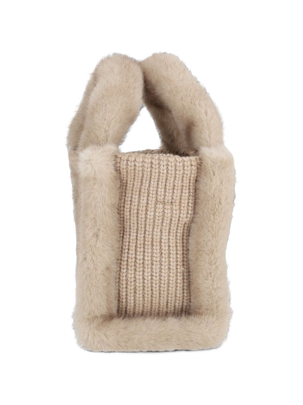 Borsa Vanity Mini MC2 St. Barth beige in inserti eco-shearling VAMI022 00521M MC2 ST. BARTH KIDS 