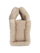 Borsa Vanity Mini MC2 St. Barth beige in inserti eco-shearling VAMI022 00521M MC2 ST. BARTH KIDS 