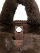Borsa Minini Vanity per bambina MC2 Saint Barth Kids marrone con finta pelliccia VAMI022 04000M MC2 ST. BARTH KIDS 
