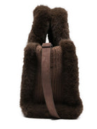 Borsa Minini Vanity per bambina MC2 Saint Barth Kids marrone con finta pelliccia VAMI022 04000M MC2 ST. BARTH KIDS 