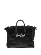 Borsa Vanity Mini Velvet N MC2 St. Barth nera con texture in velluto VAMI033 00474M MC2 ST. BARTH KIDS 