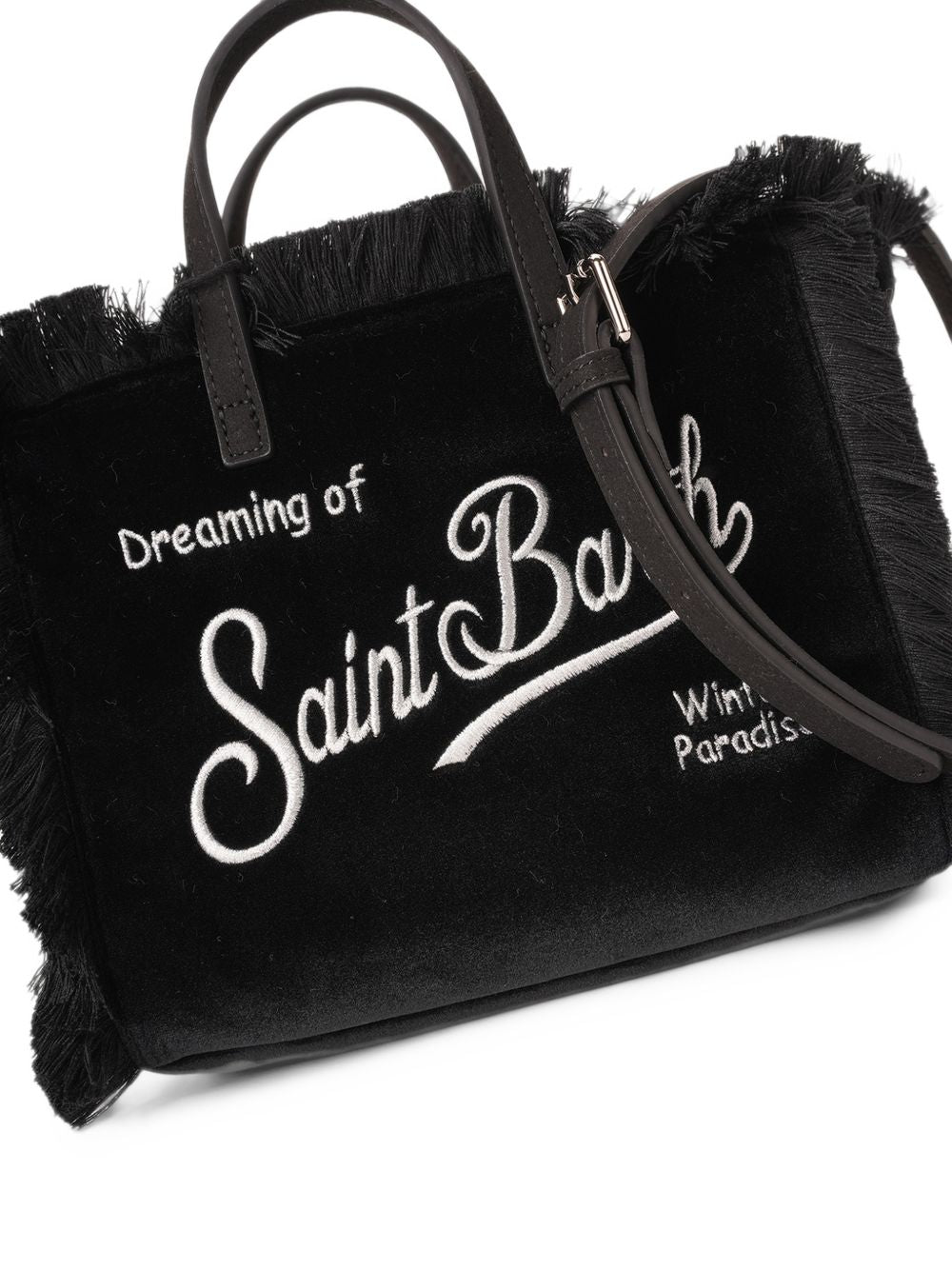 Borsa Vanity Mini Velvet N MC2 St. Barth nera con texture in velluto VAMI033 00474M MC2 ST. BARTH KIDS 