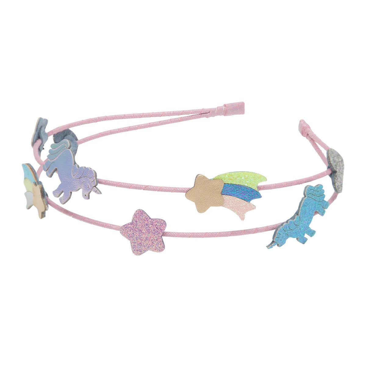 Cerchietto per capelli per bambina Mimi & Lula Kids rosa con applicazione unicorni 192029-38 UNICORN DOUBLE MIMI & LULA KIDS 