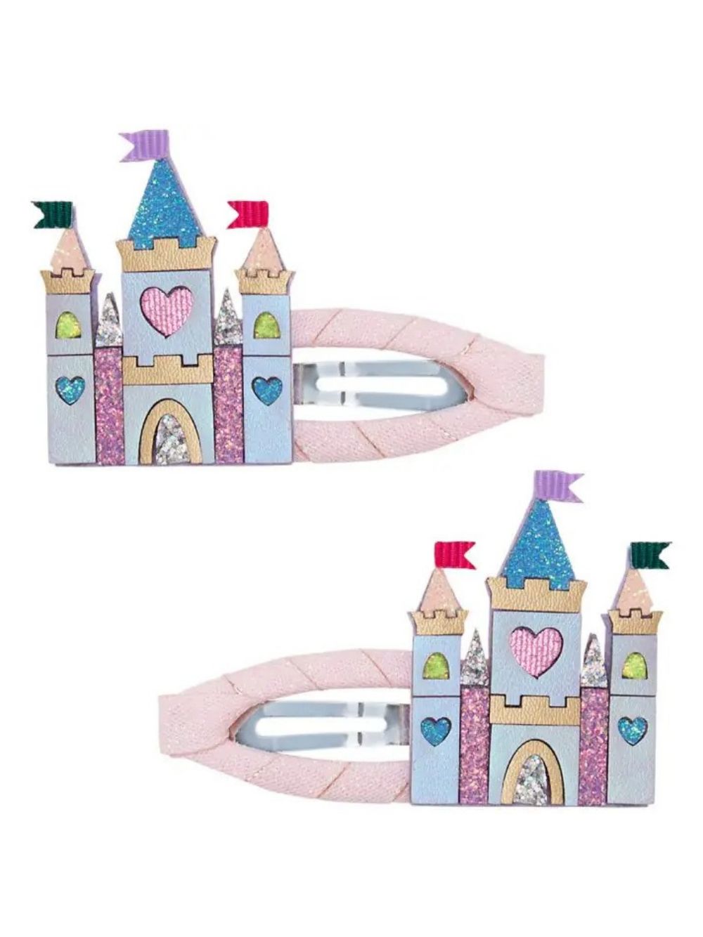 Set di due clip per capelli per bambina Mimi & Lula Kids multicolore con castello delle fiabe 192031-04 RAINBOW CASTLE MIMI & LULA KIDS 