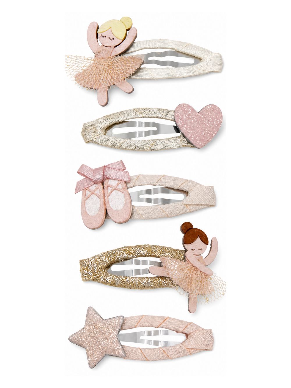 Set di cinque fermagli per capelli per bambina Mimi & Lula Kids rosa a tema ballerine 192093-22 BALLERINA MIMI & LULA KIDS 