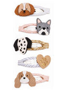 Set di cinque fermagli per capelli per bambina Mimi & Lula Kids multicolore con applicazione cagnolini 192108-22 PUPPY LOVE MIMI & LULA KIDS 