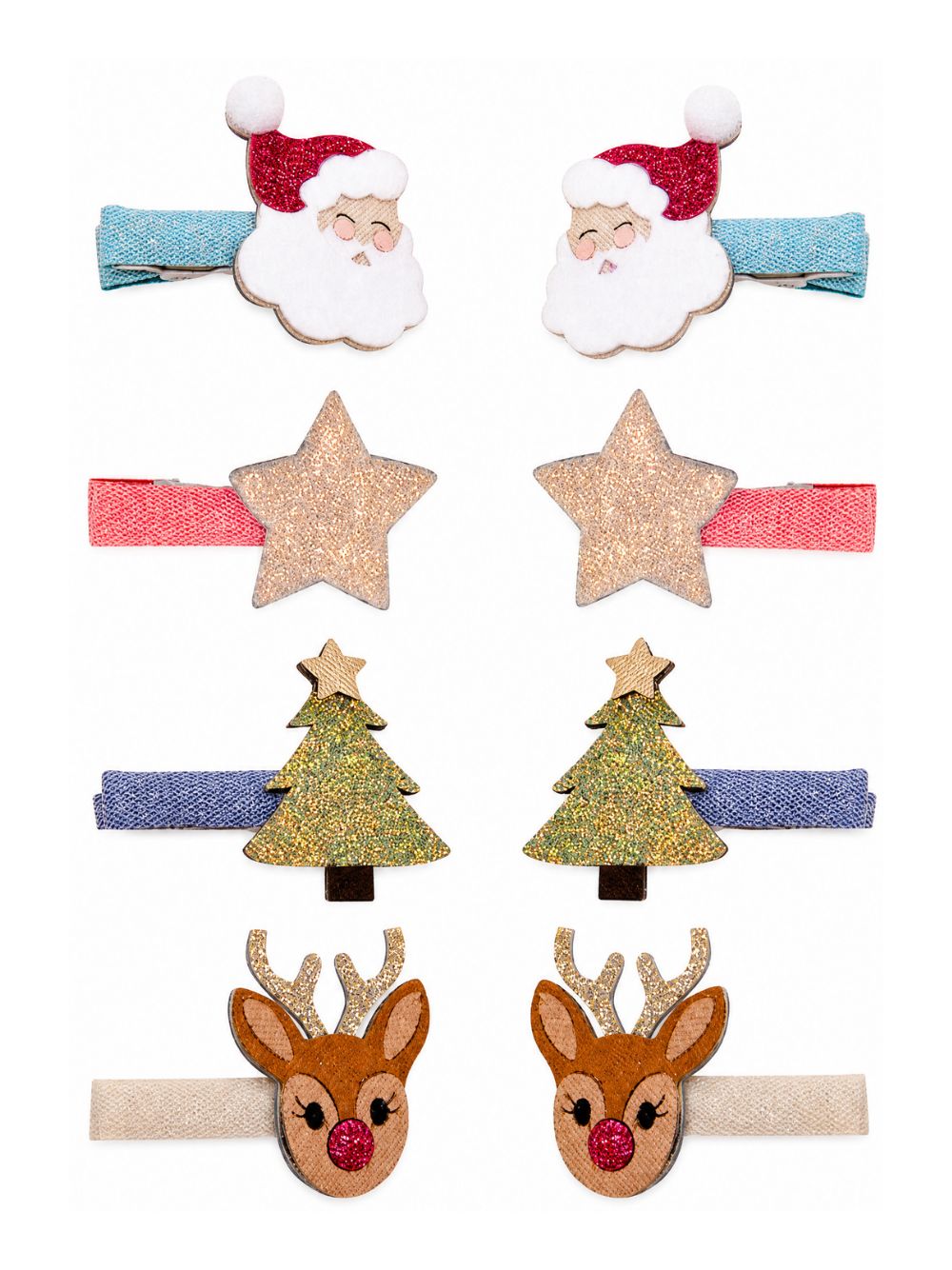 Set di otto fermagli per capelli per bambina Mimi & Lula Kids multicolore con decorazioni natalizie 192118-23 CHRISTMAS MIMI & LULA KIDS 