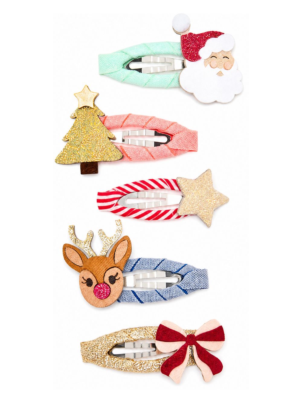 Set di cinque fermagli per capelli per bambina Mimi & Lula Kids multicolore con decorazioni natalizie 192119-23 CHRISTMAS MIMI & LULA KIDS 