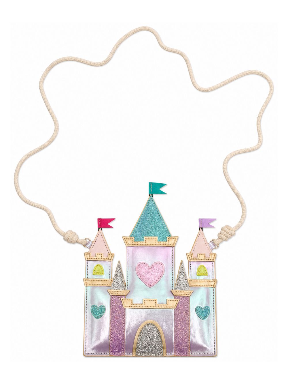 Borsa a tracolla per bambina Mimi & Lula Kids multicolore a forma di castello delle favole 193006-23 RAINBOW CASTLE MIMI & LULA KIDS 