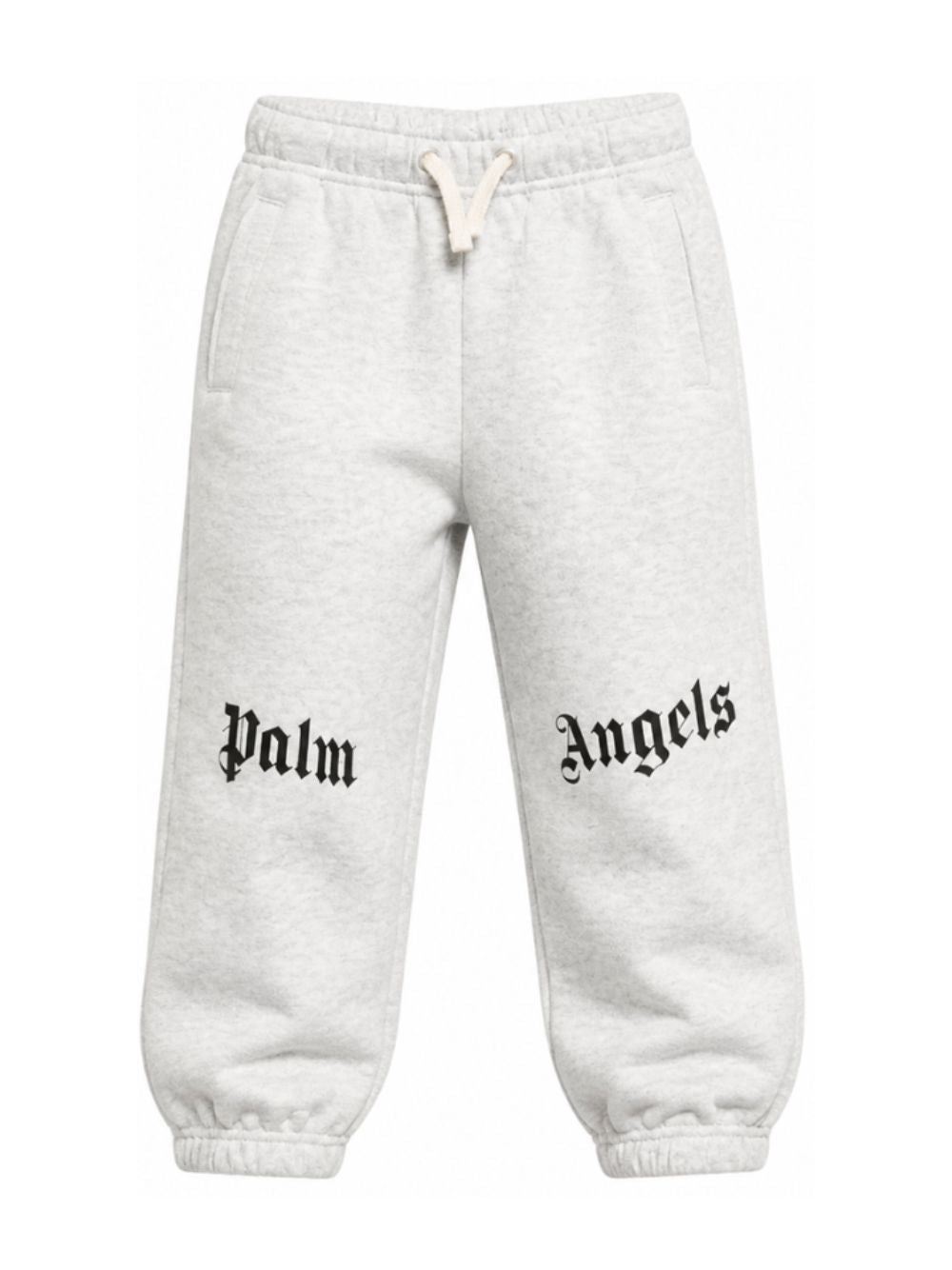 Pantatuta per bambino Palm Angels Kids grigio con stampa logo sul davanti F6PAJBFP016 101 PALM ANGELS KIDS 