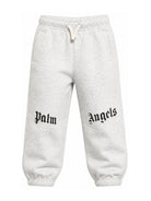 Pantatuta per bambino Palm Angels Kids grigio con stampa logo sul davanti F6PAJBFP016 101 PALM ANGELS KIDS 