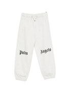 Pantatuta per bambino Palm Angels Kids grigio con stampa logo sul davanti F6PAJBFP016 101 PALM ANGELS KIDS 